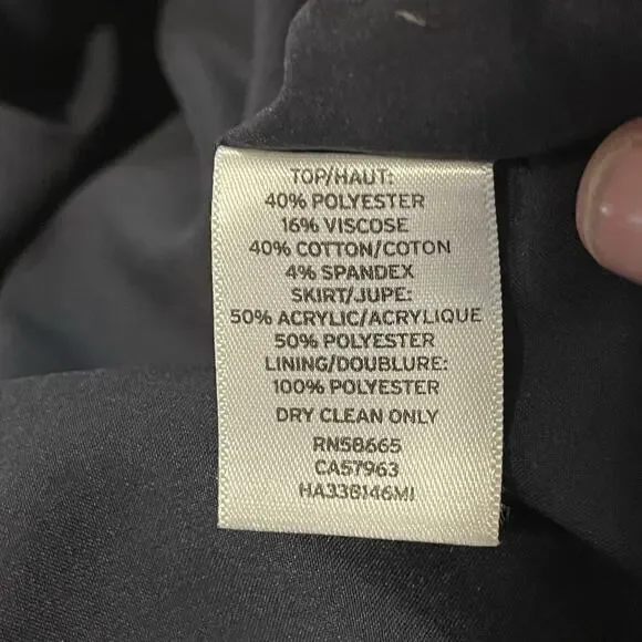 Halogen Tweed Skirt Dress L Mock Neck Sleeveless Preppy Work Office Career - Picture 8 of 10